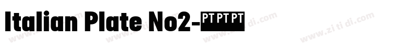 Italian Plate No2字体转换